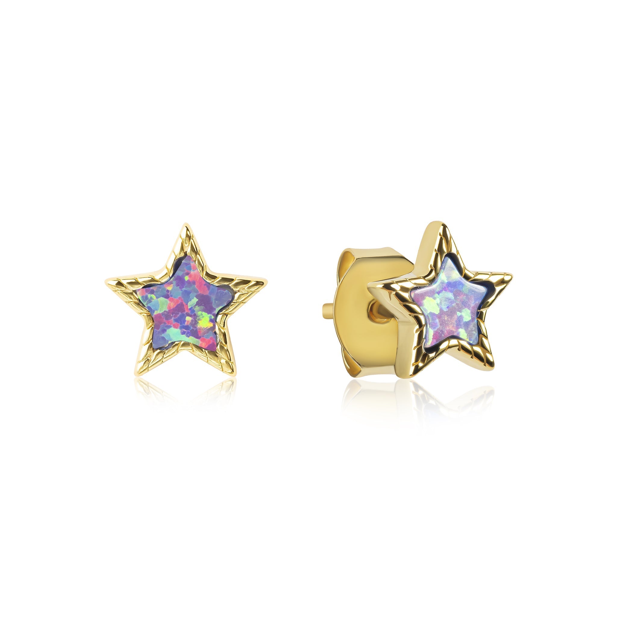 Isabella Opal Star Stud Earrings E370