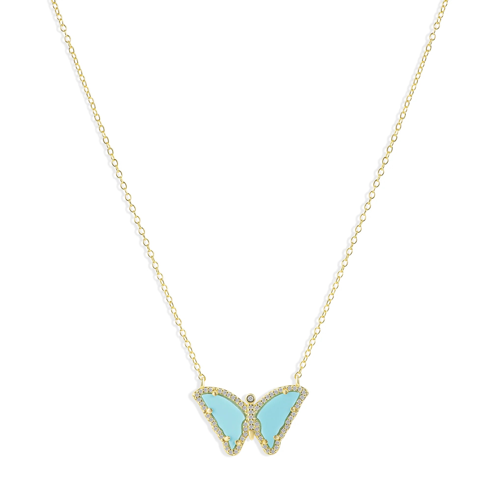 Kodi Malachite Butterfly Necklace N425