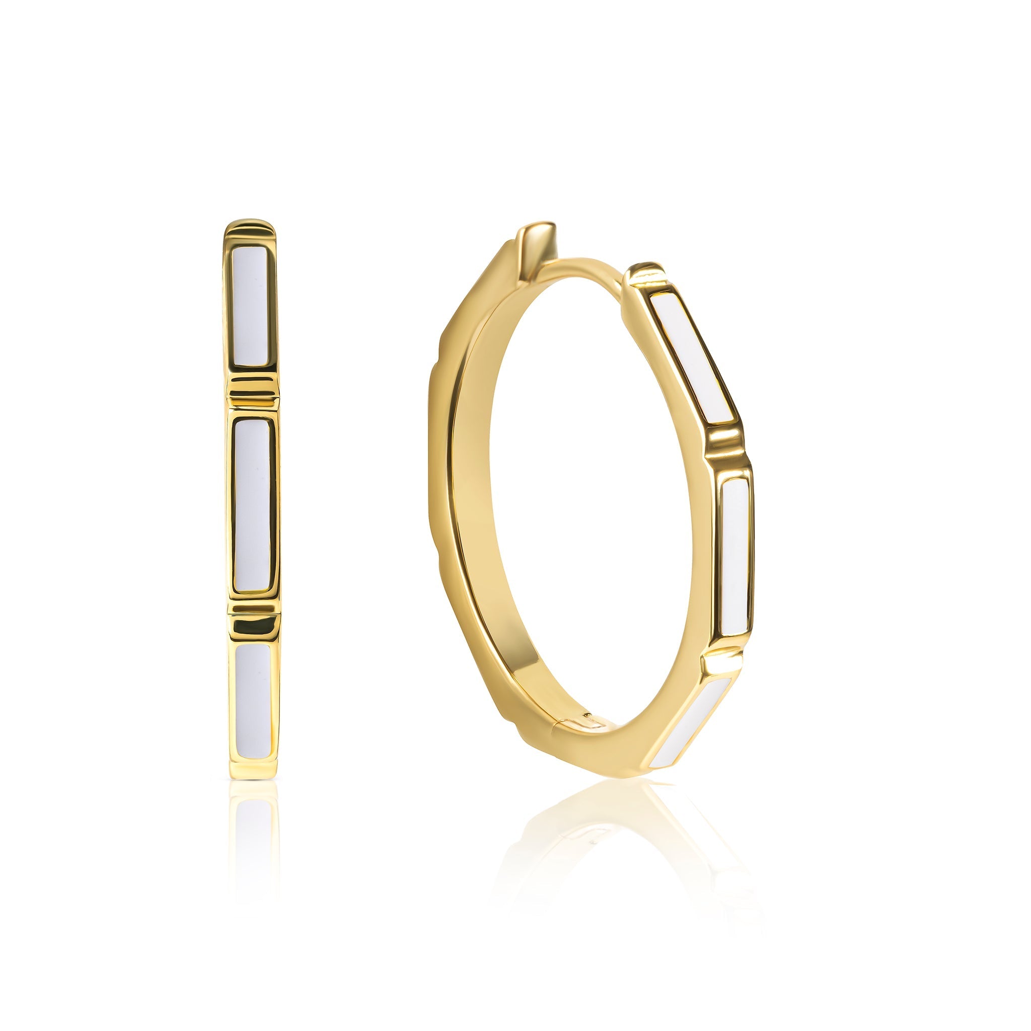 Carrington Enamel Hoop Earrings E306