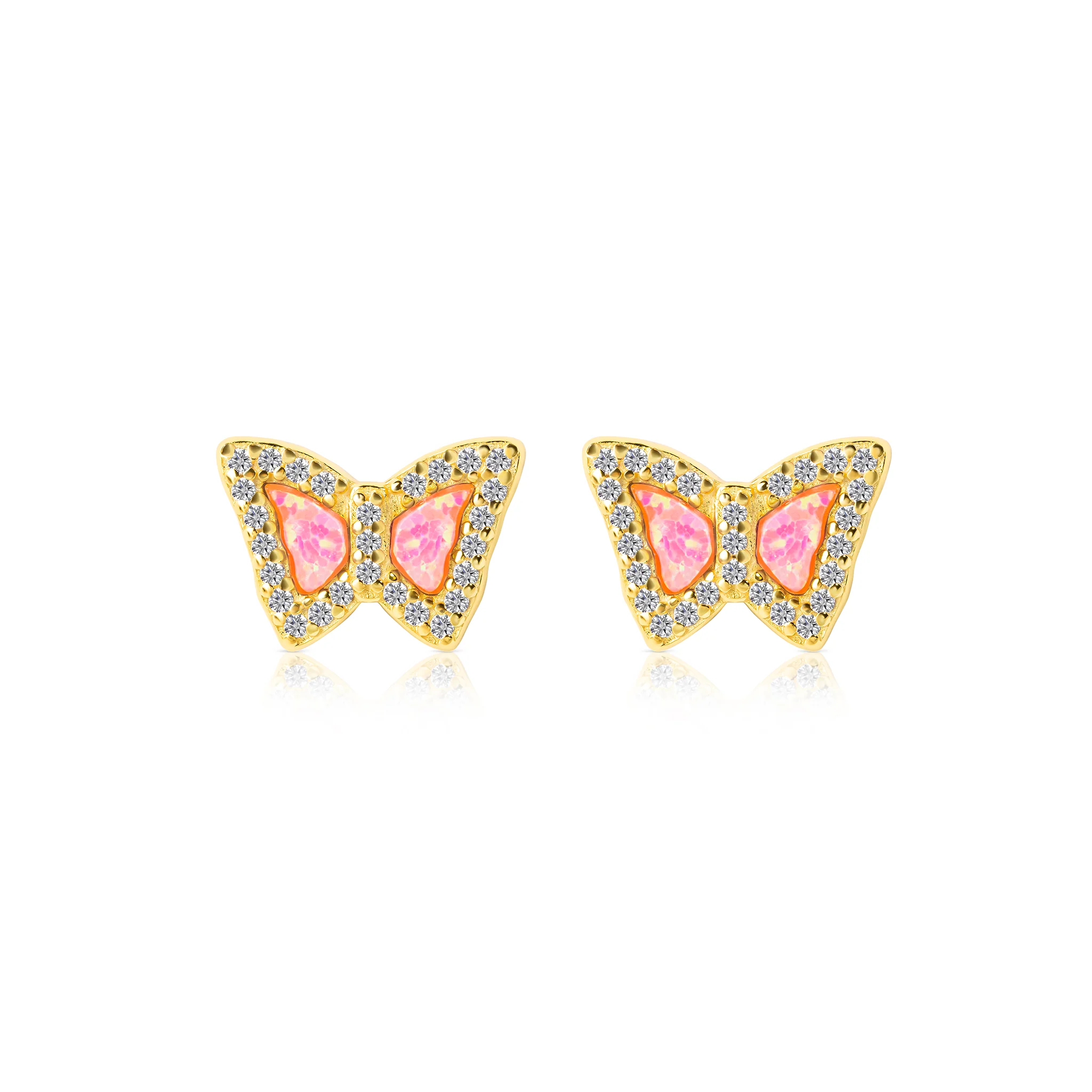 Isabella Opal Butterfly Stud Earrings E358