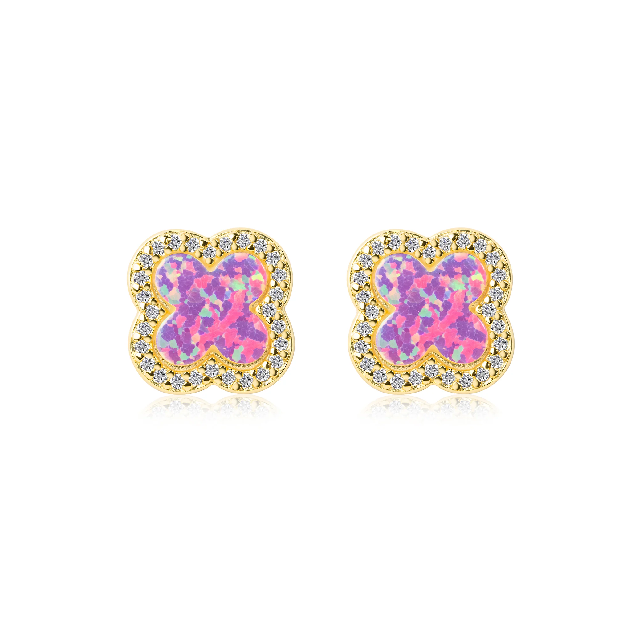 Natalia Lucky Clover Stud Earrings E385