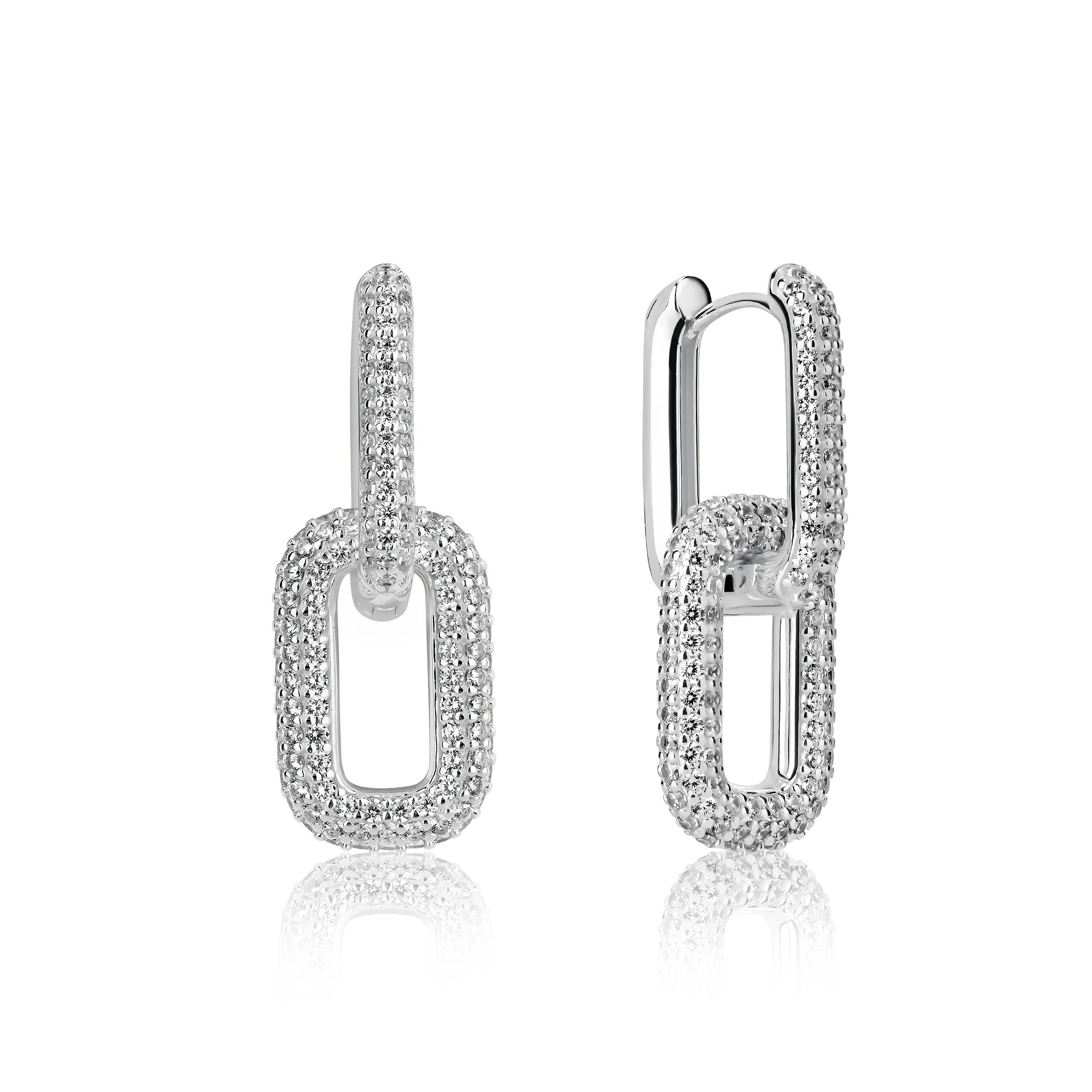 Baxter CZ Link Earrings E394