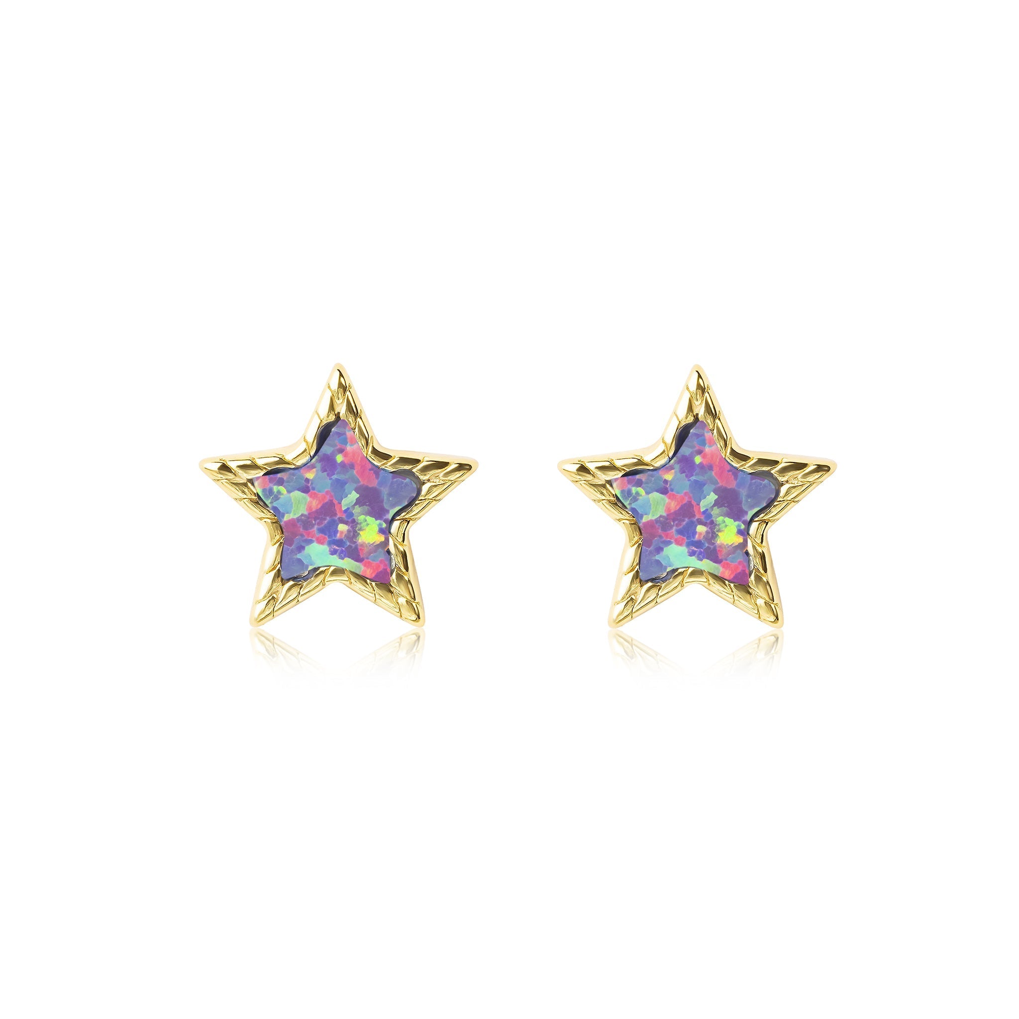 Isabella Opal Star Stud Earrings E370