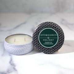Holiday Chelsea Two Wick Travel Tin Candle